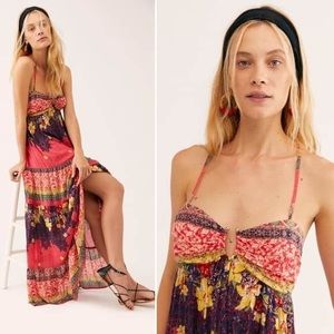 Free people give a little maxi slip dress
